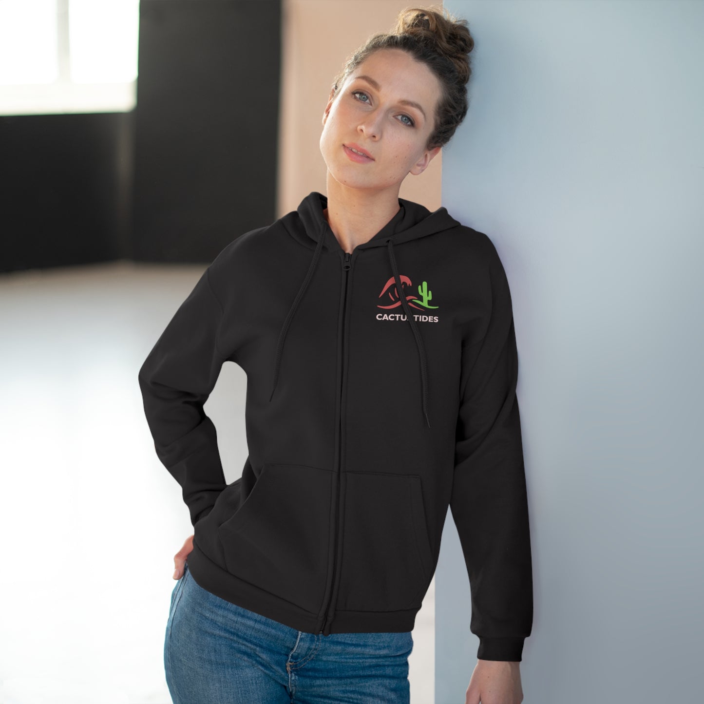 Cactus Tides Zip-Up Hoodie