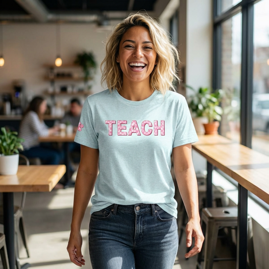 Teach Floral Tee