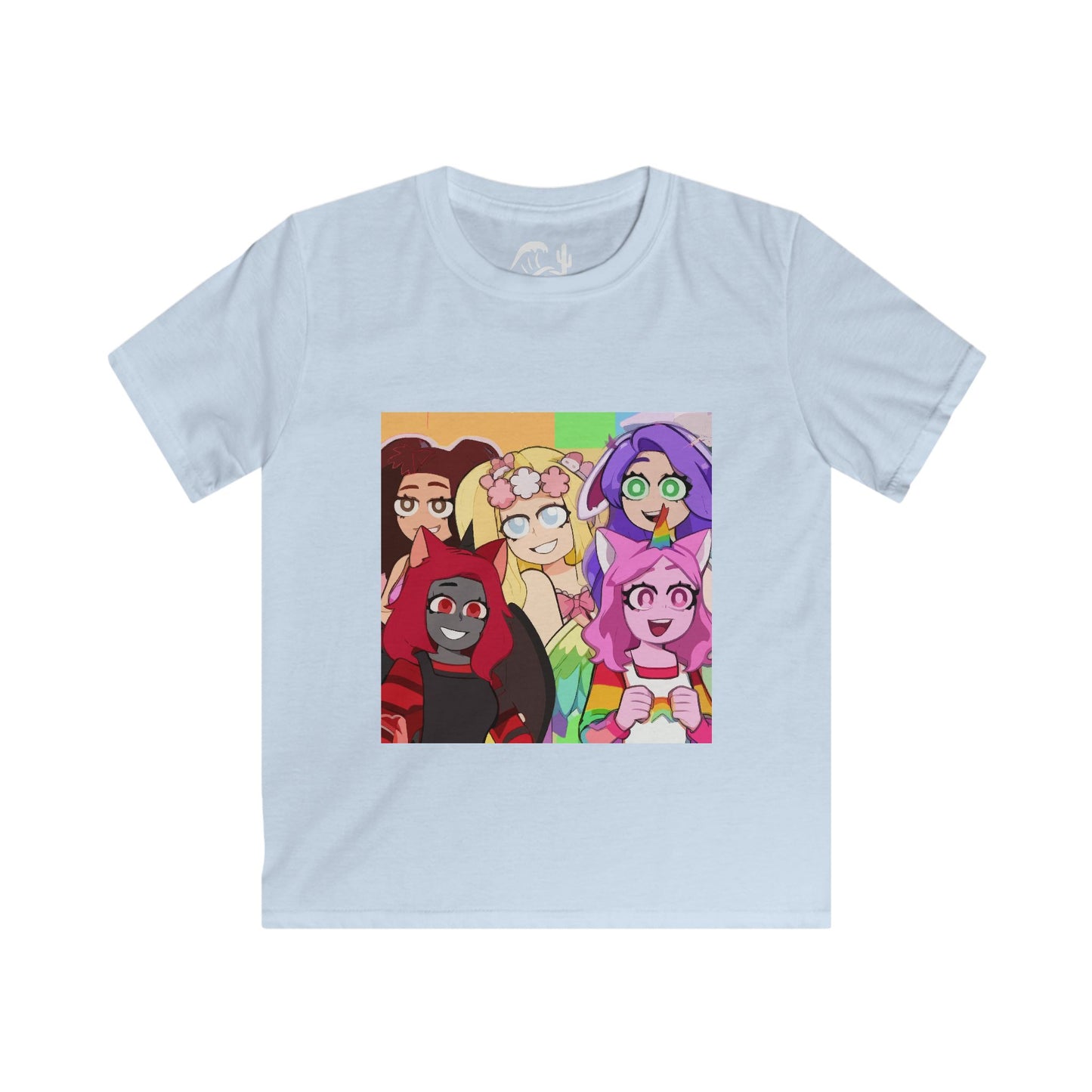 Colorful Cartoon Friends Kids Tee