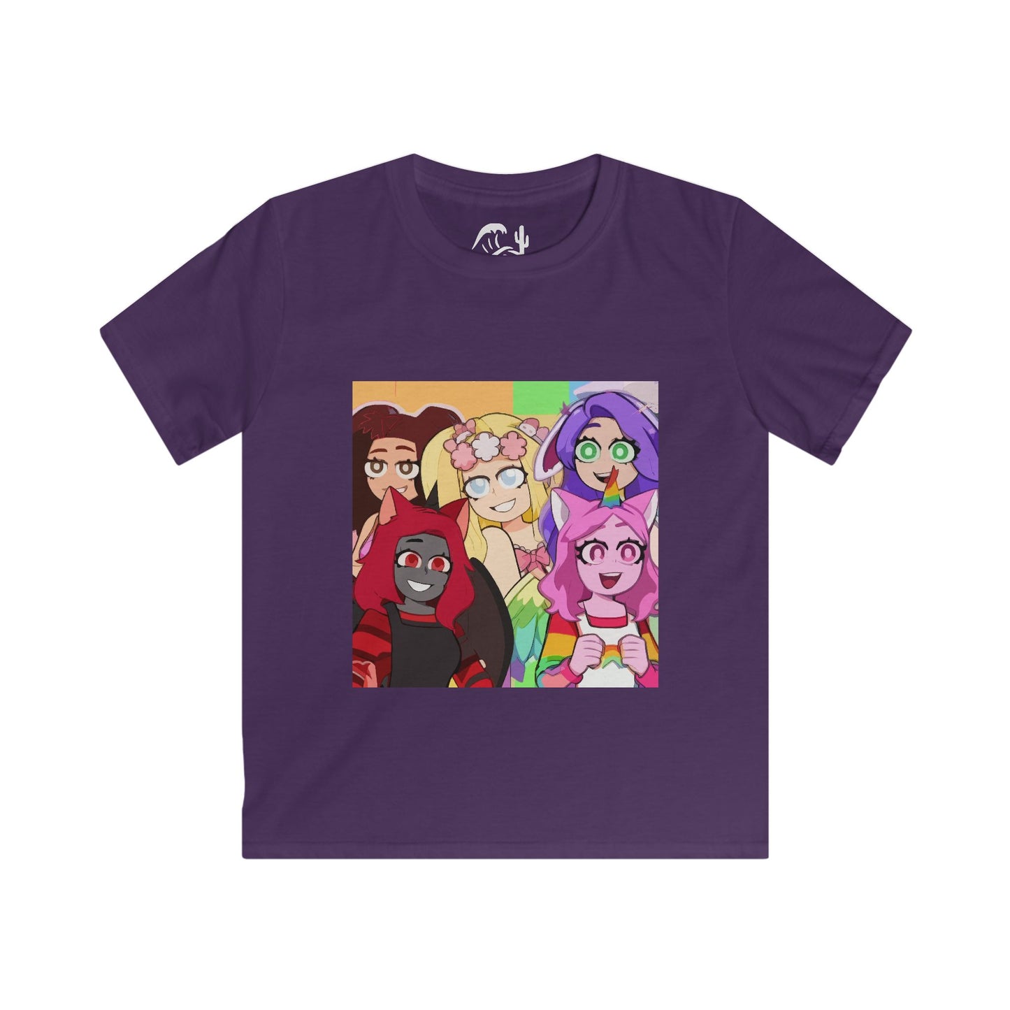 Colorful Cartoon Friends Kids Tee