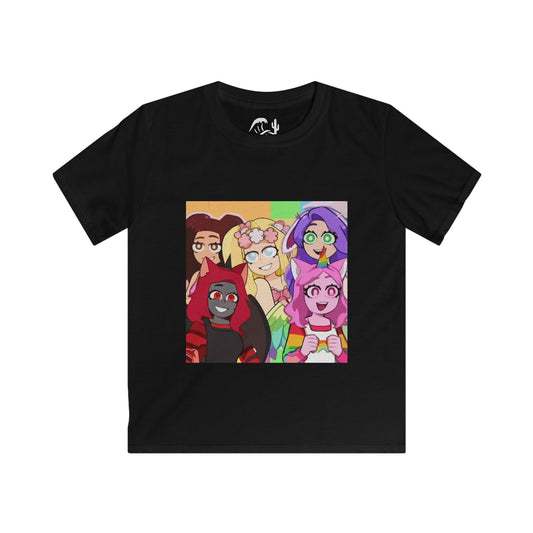 Colorful Cartoon Friends Kids Tee