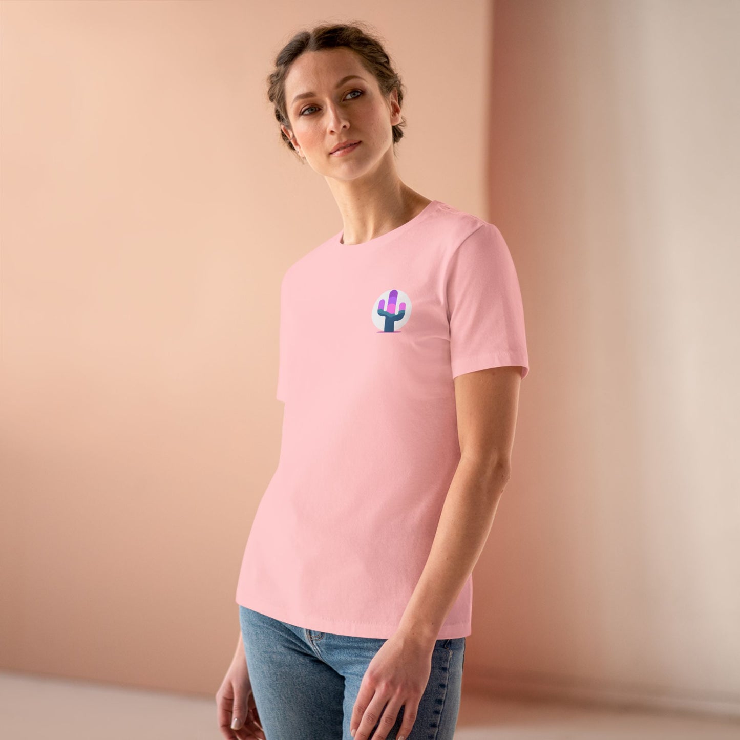 Sunset Cactus Logo- Women's Tee