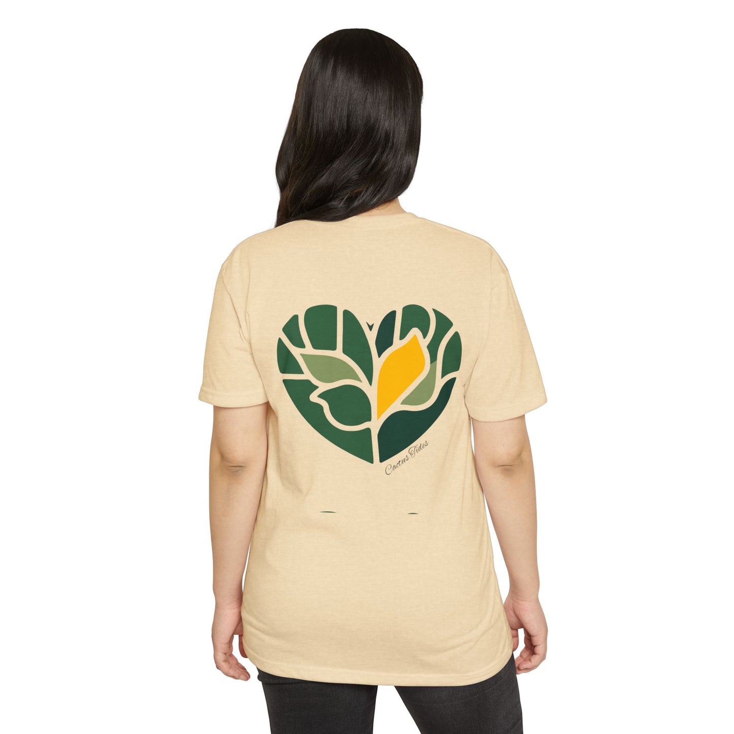 Leaf Heart Graphic T-Shirt — Nature-Inspired Botanical Tee