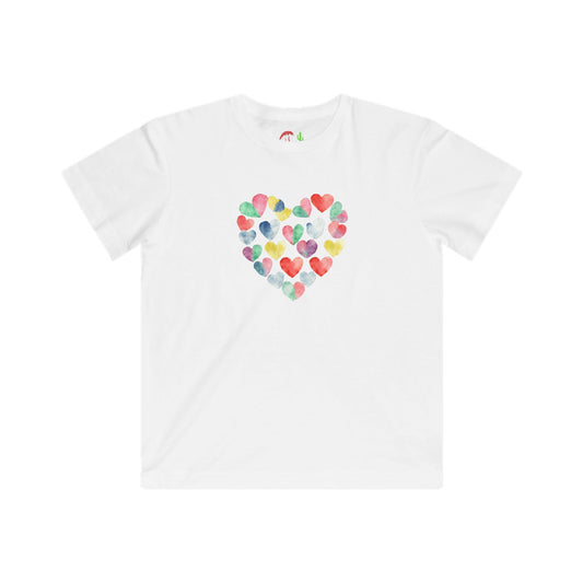 Kids Heart Watercolor T‑Shirt