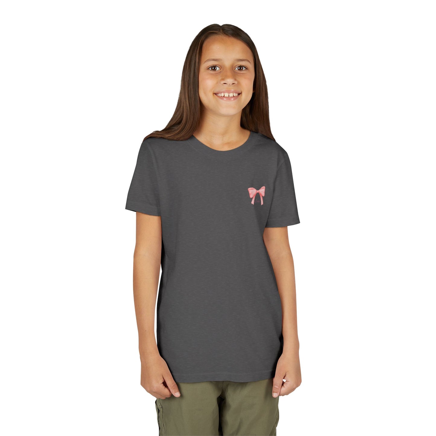 Pink Bow Graphic Youth Tee