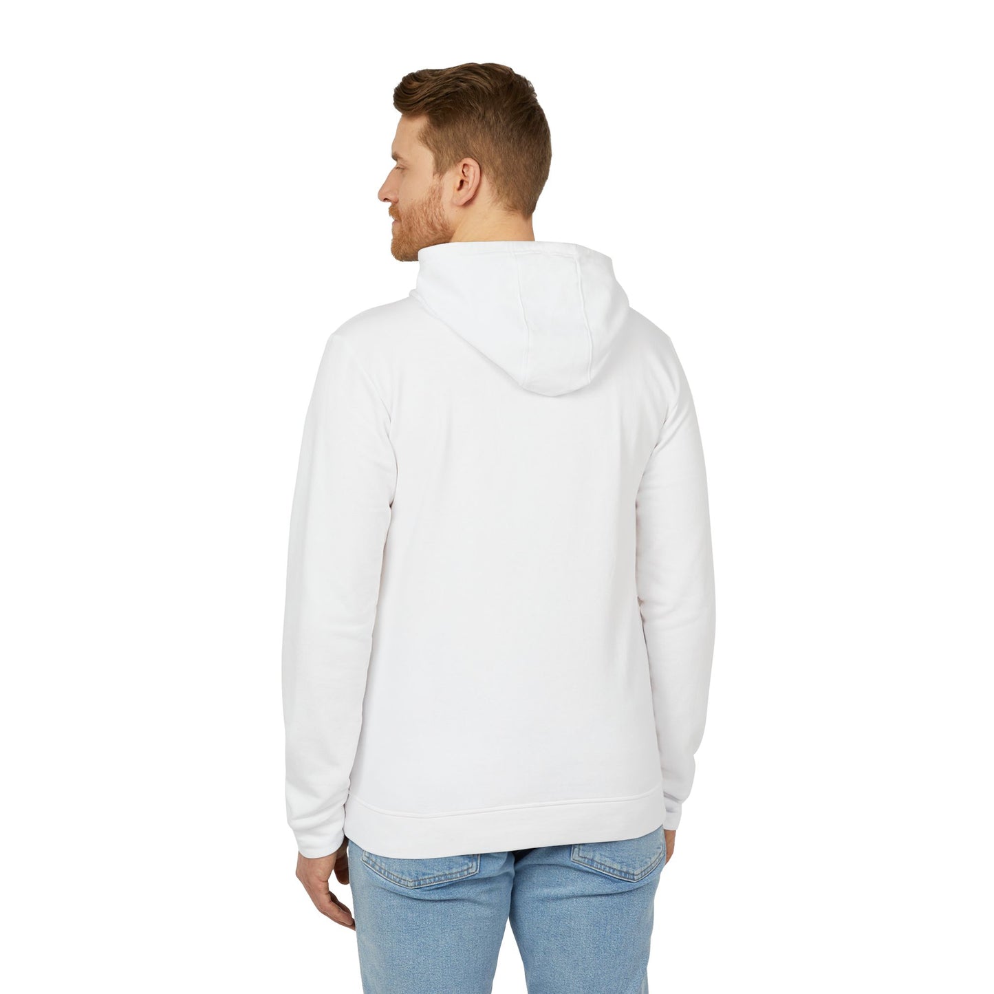 Adidas Fleece Hoodie – Minimalist Skyline Logo Pullover