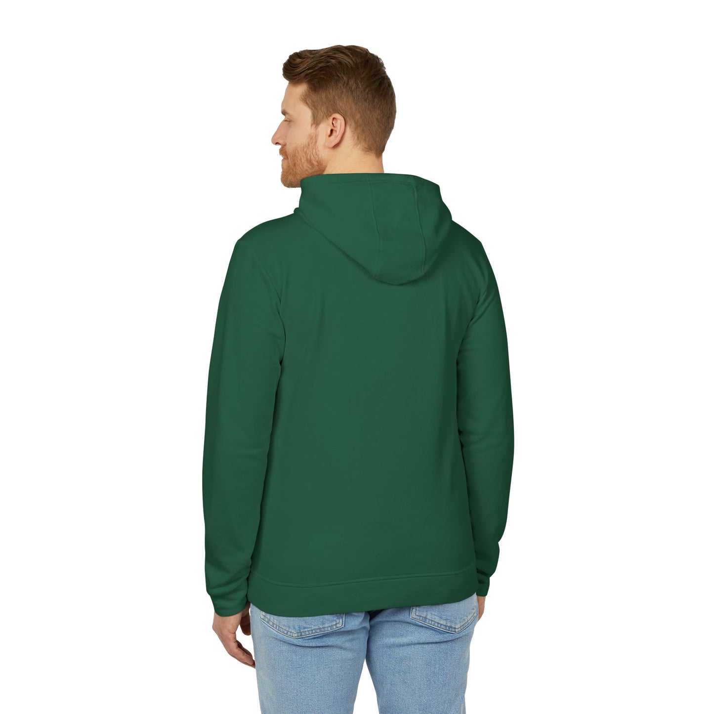Adidas Fleece Hoodie – Minimalist Skyline Logo Pullover
