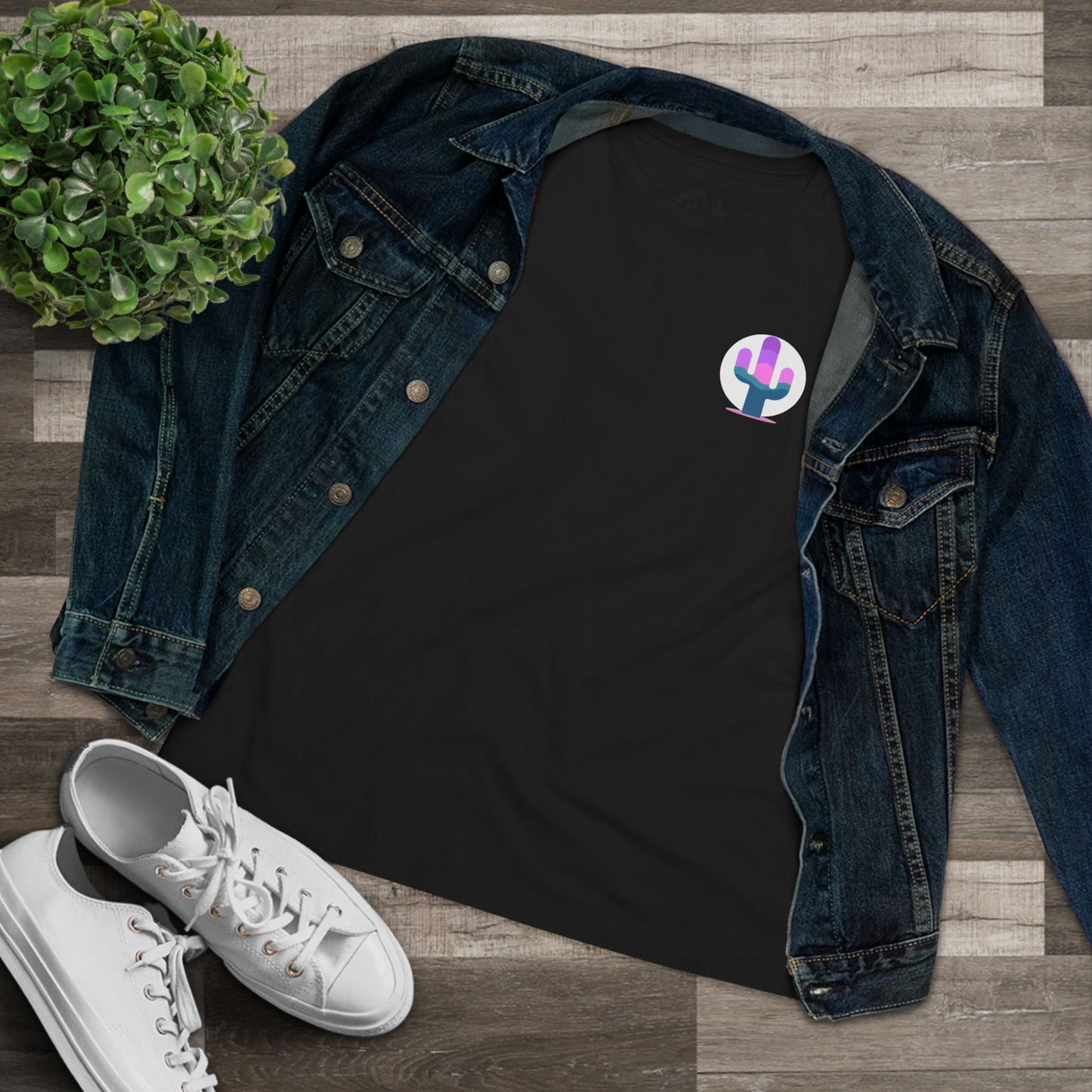 Sunset Cactus Logo- Women's Tee
