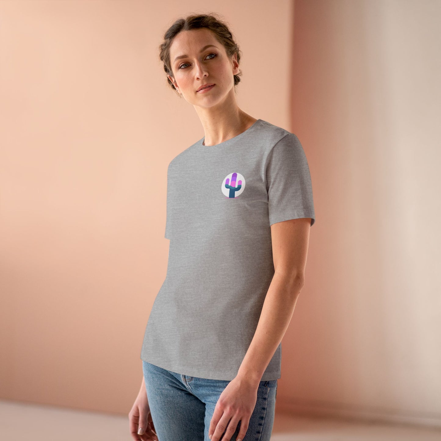 Sunset Cactus Logo- Women's Tee