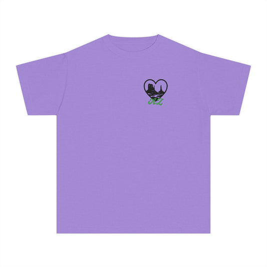 Youth Tee — Heart Mountain Nature Graphic Kids T‑Shirt