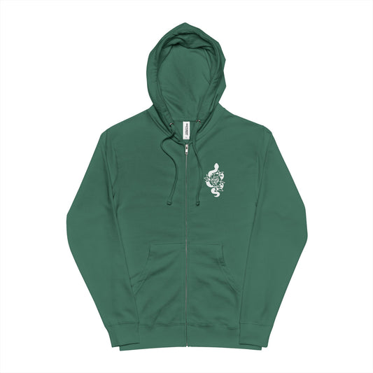 Floral Serpent Zip-Up Hoodie