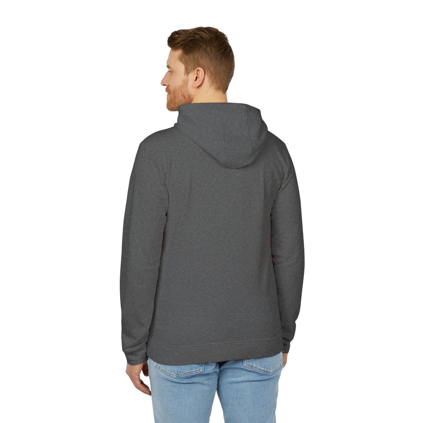 Adidas Fleece Hoodie – Minimalist Skyline Logo Pullover