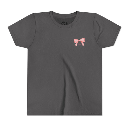 Pink Bow Graphic Youth Tee