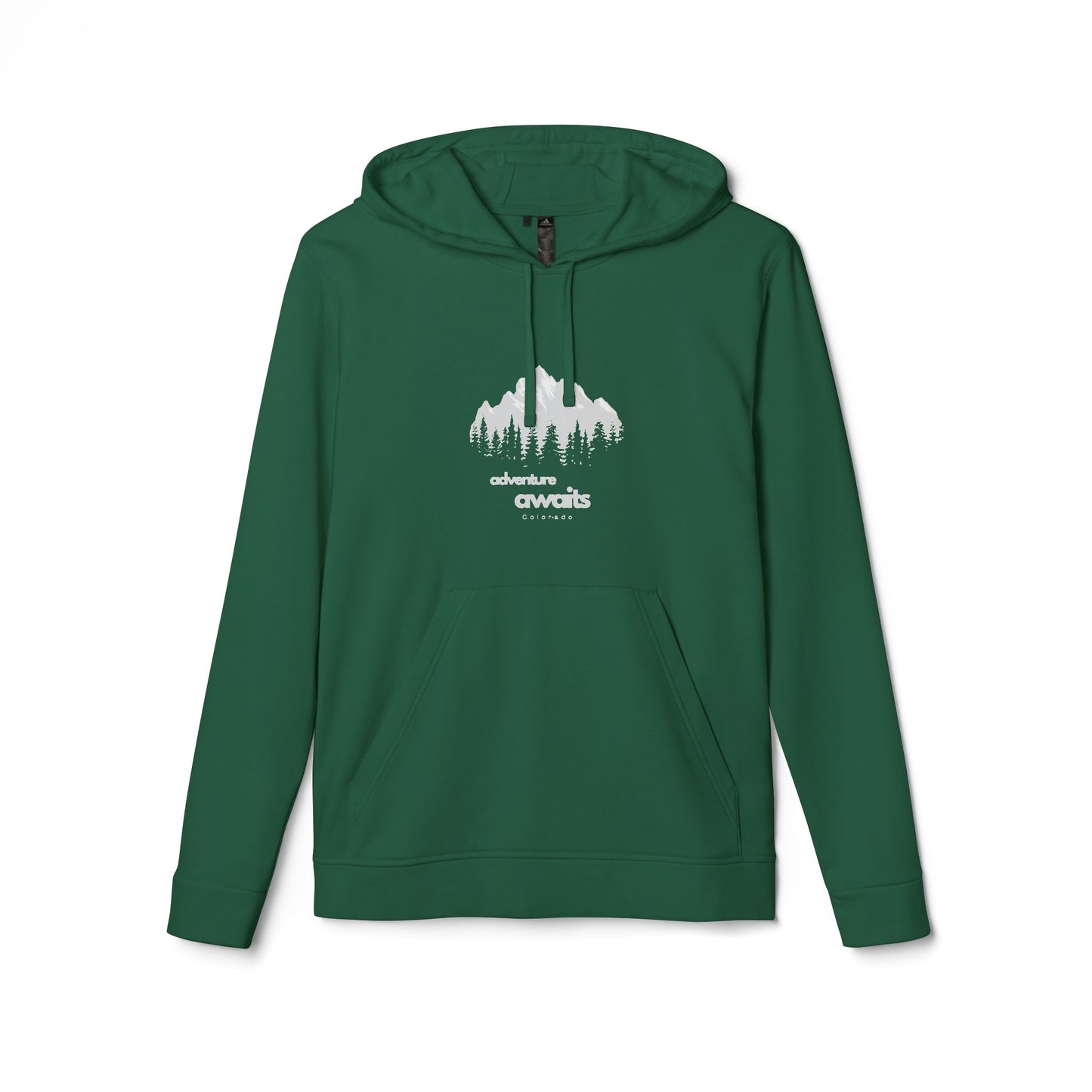 Adidas Fleece Hoodie – Minimalist Skyline Logo Pullover
