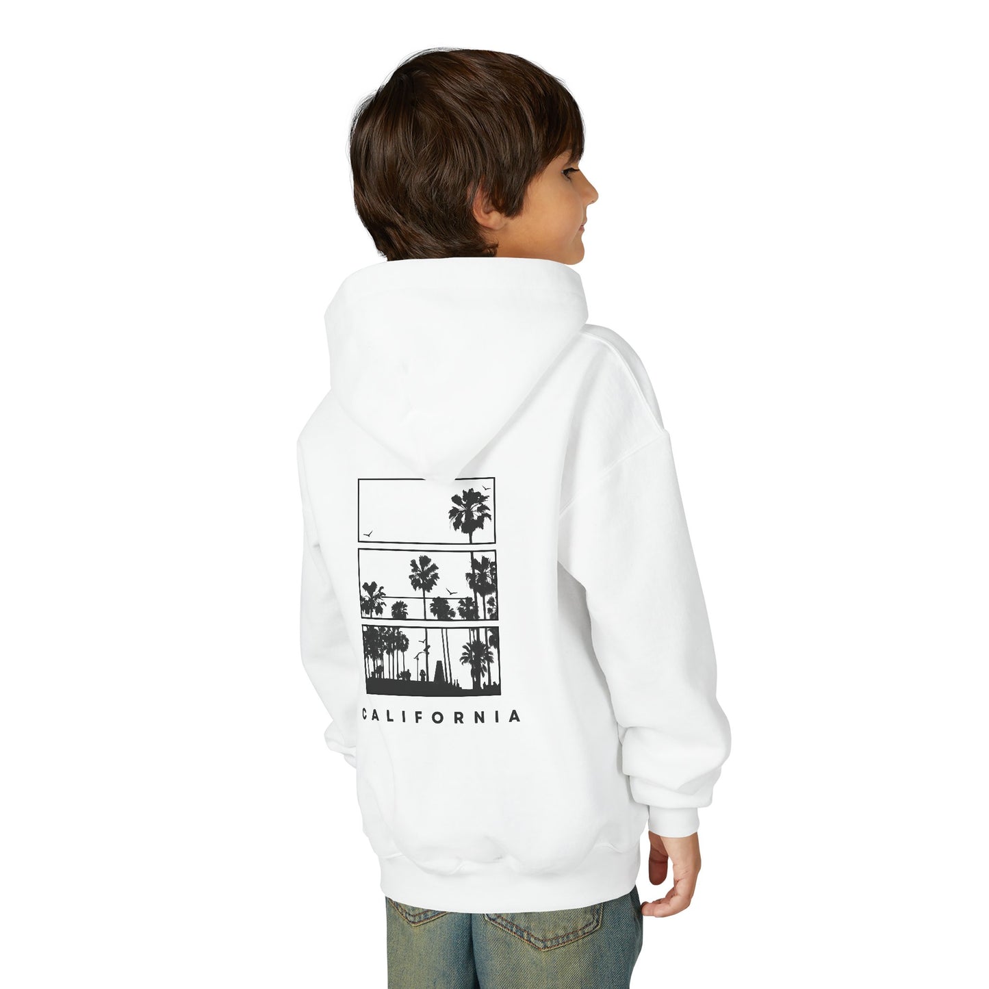 California Palm Graphic Hoodie — Youth Hooded Sweatshirt