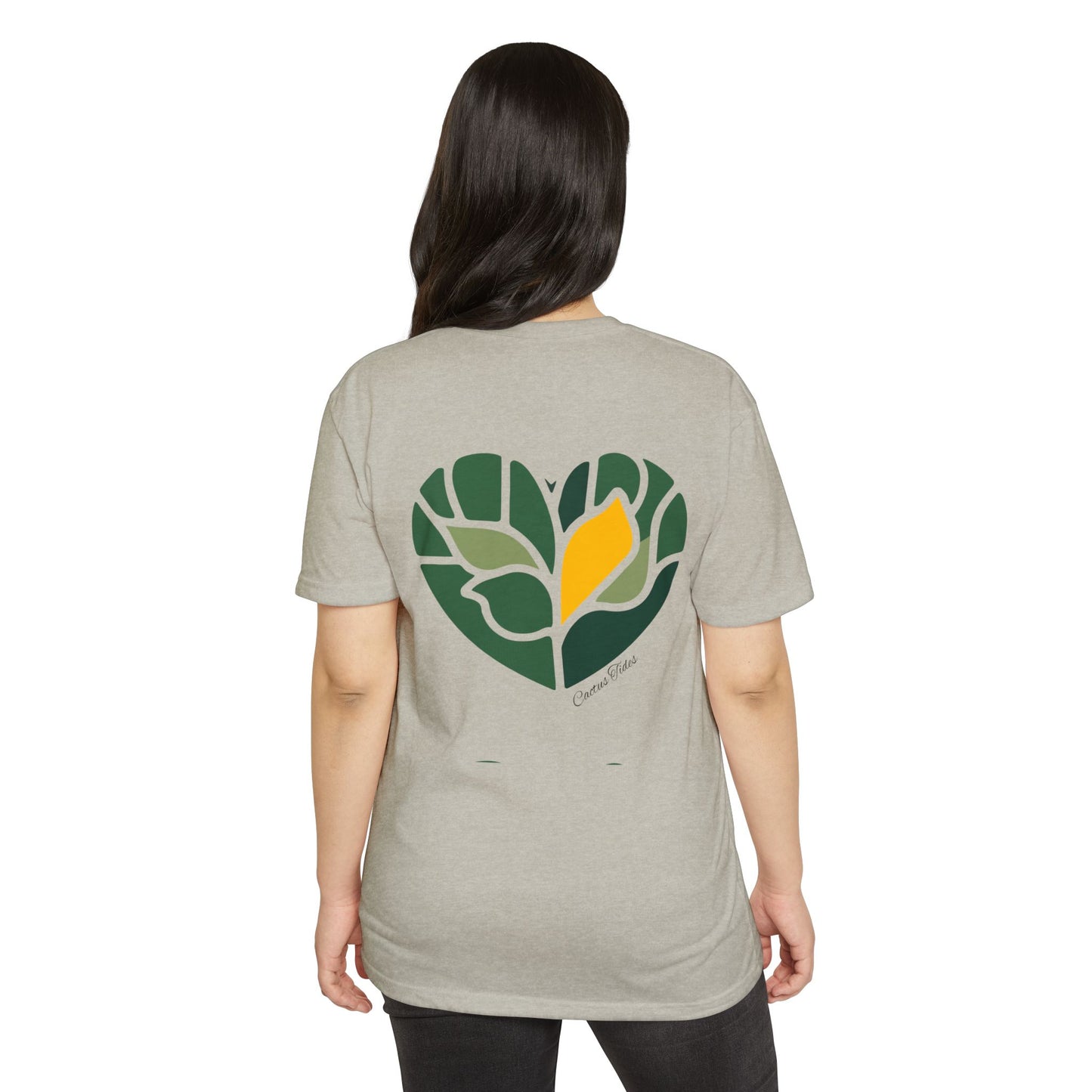 Leaf Heart Graphic T-Shirt — Nature-Inspired Botanical Tee