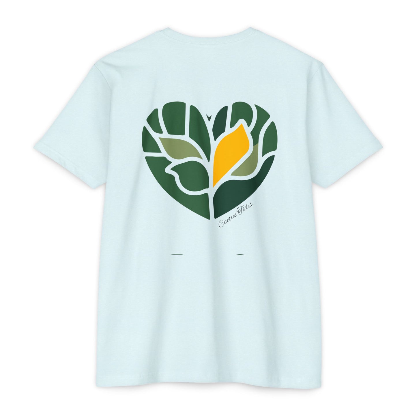 Leaf Heart Graphic T-Shirt — Nature-Inspired Botanical Tee