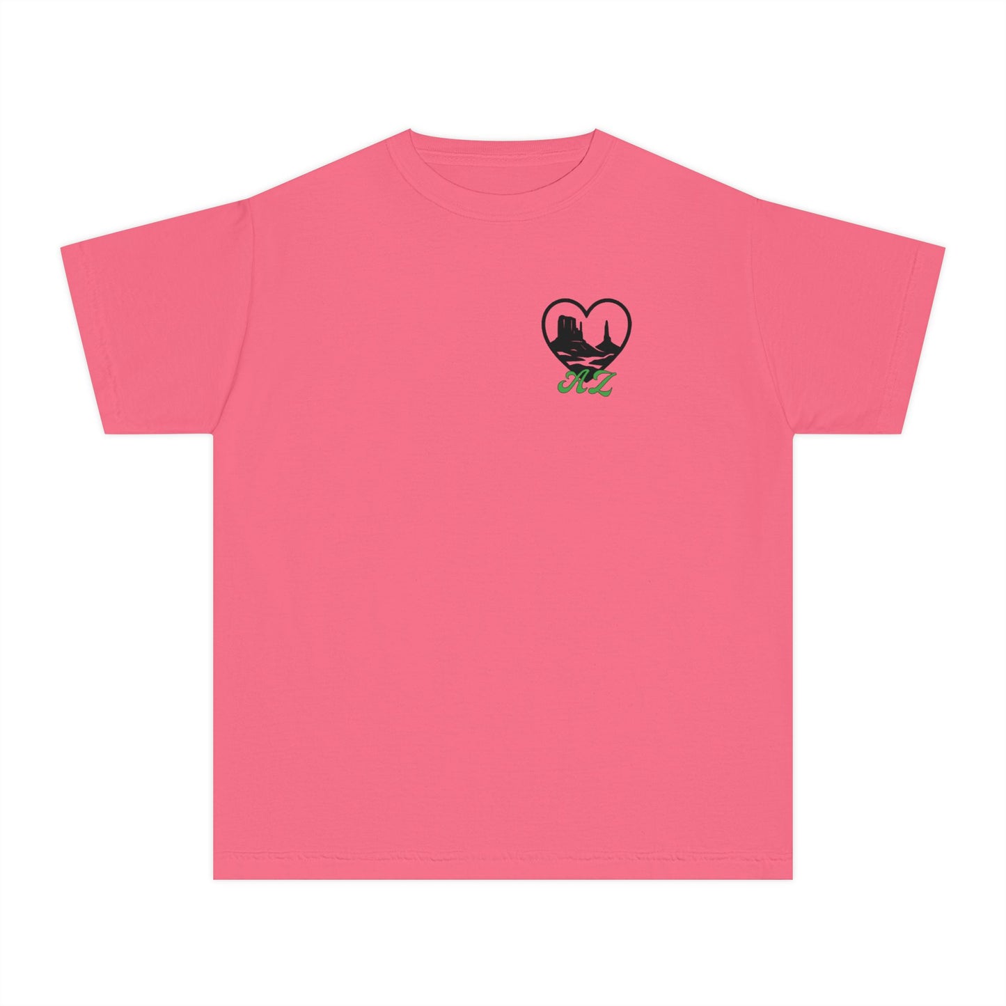 Youth Tee — Heart Mountain Nature Graphic Kids T‑Shirt