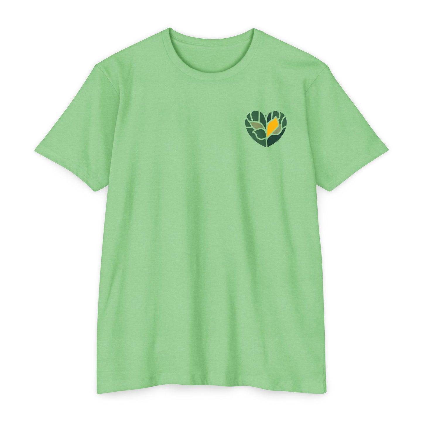 Leaf Heart Graphic T-Shirt — Nature-Inspired Botanical Tee