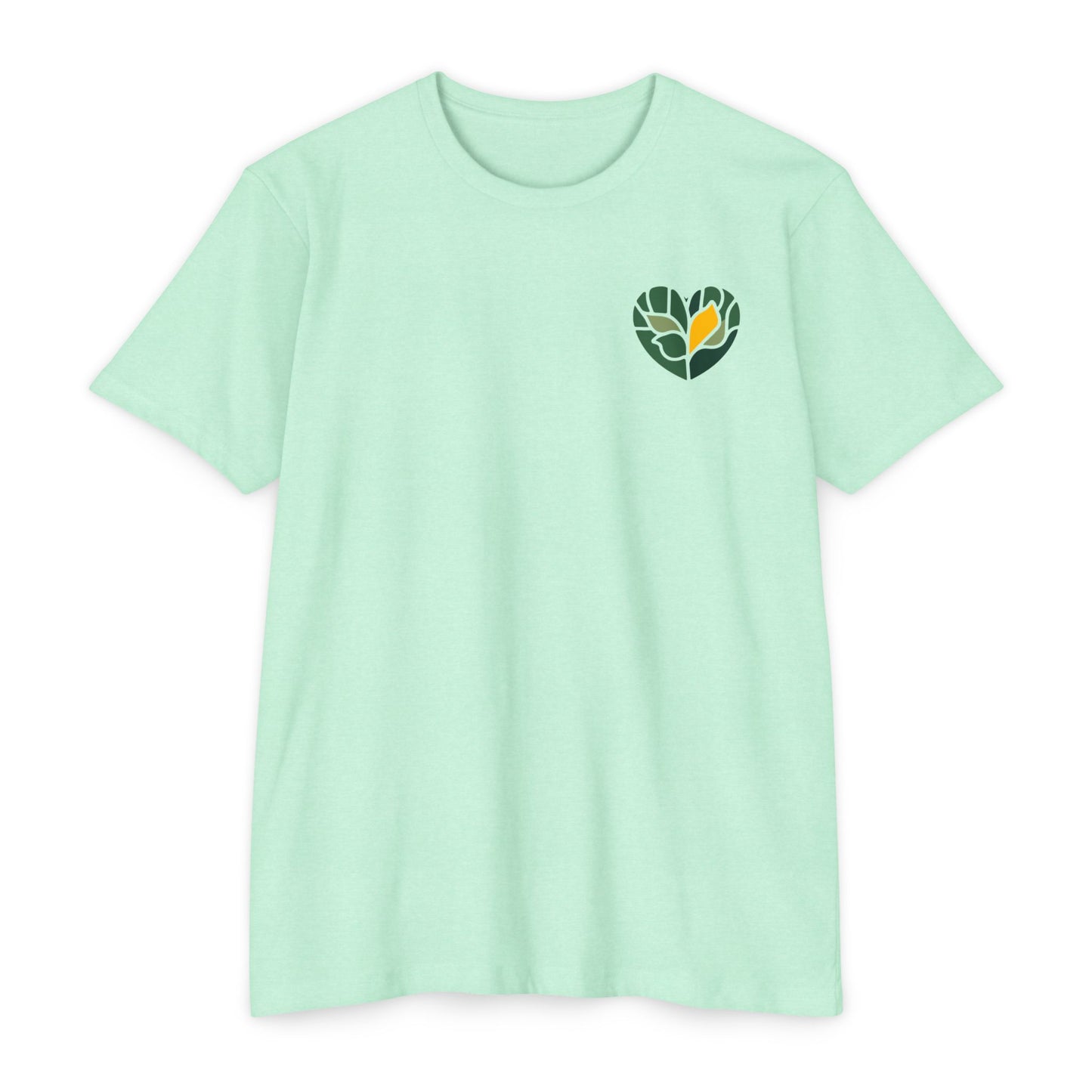 Leaf Heart Graphic T-Shirt — Nature-Inspired Botanical Tee