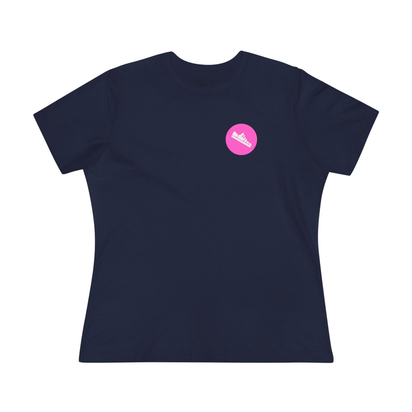 Breathe. Move. Repeat. Women’s Cotton Tee – Motivational Fitness Pink Graphic