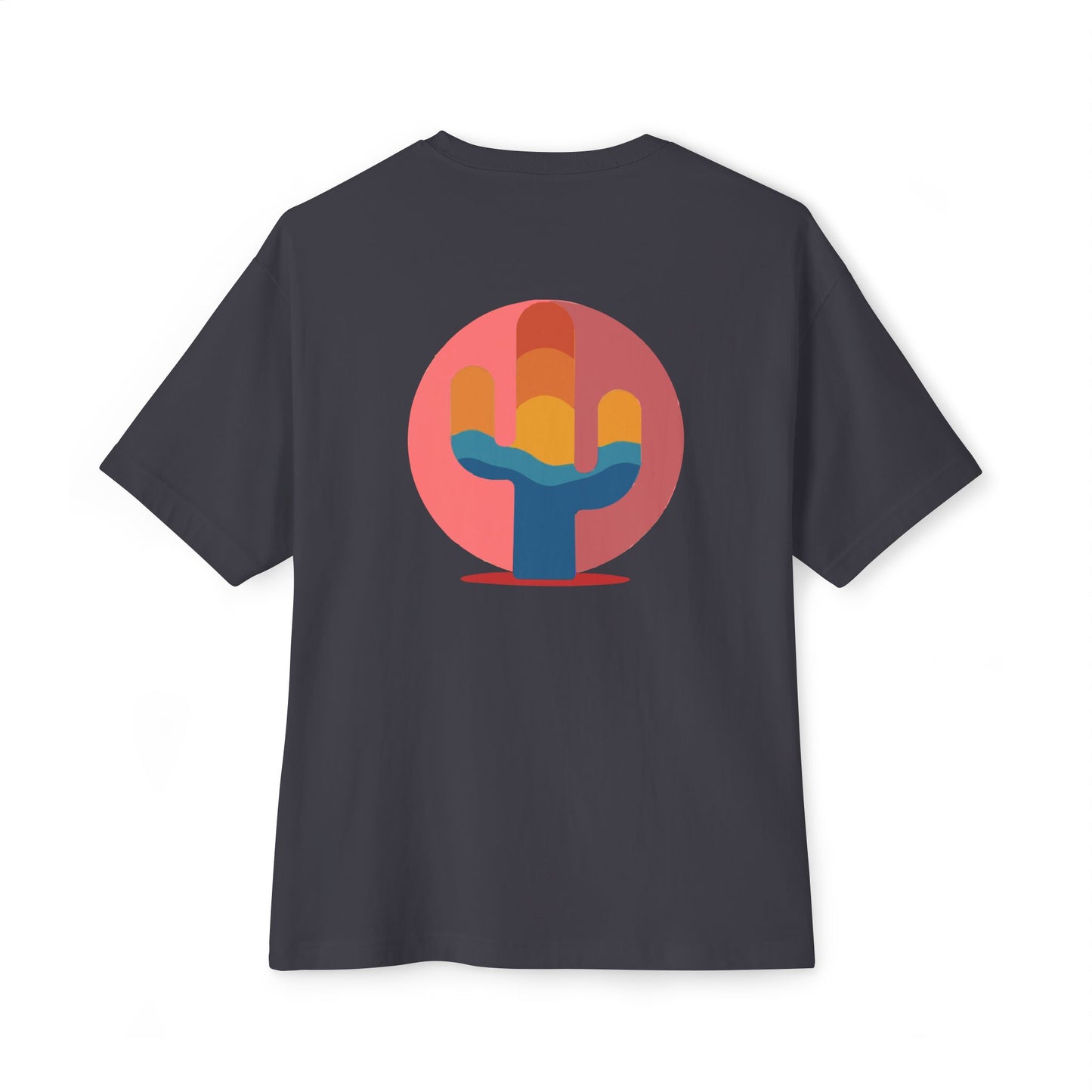 Cactus Sunset Unisex Oversized Boxy Tee