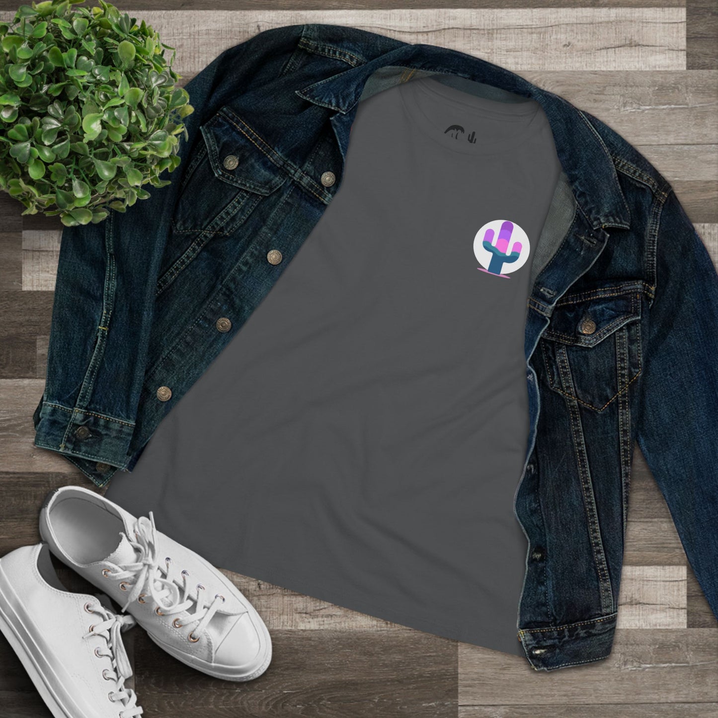 Sunset Cactus Logo- Women's Tee
