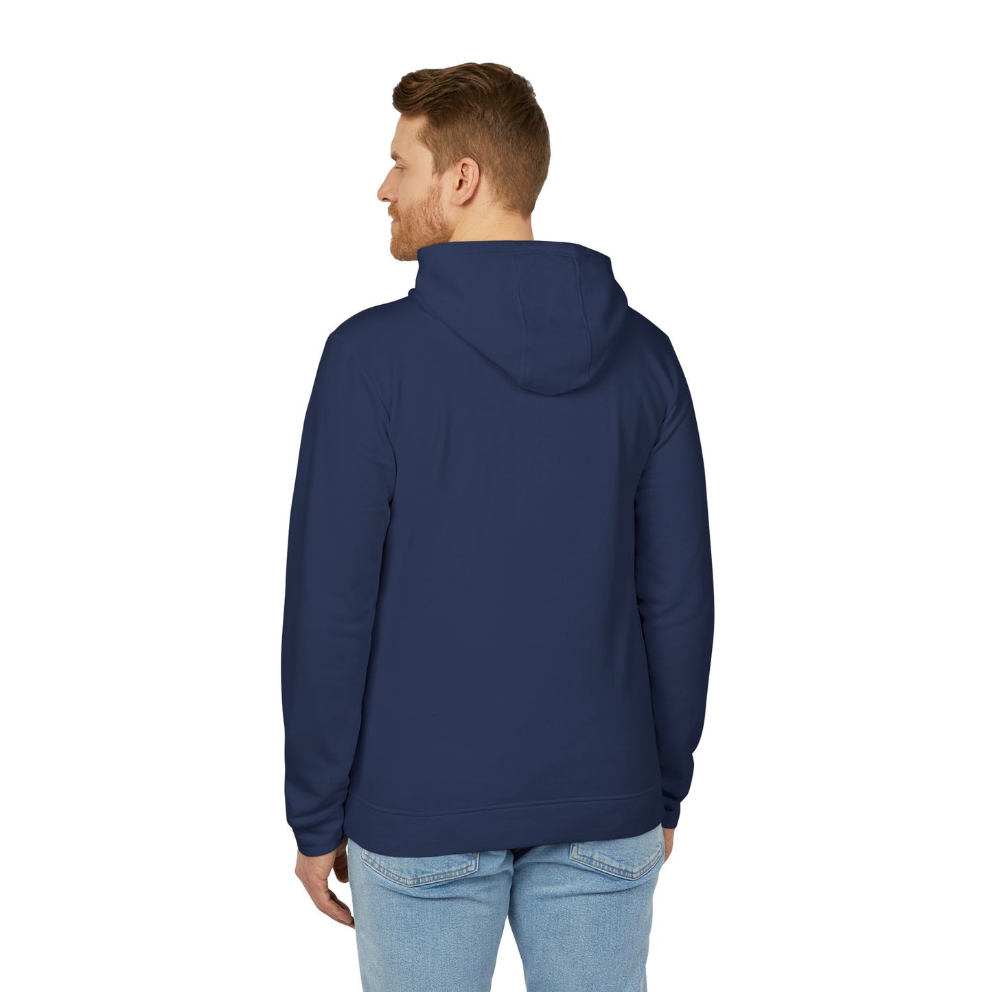 Adidas Fleece Hoodie – Minimalist Skyline Logo Pullover