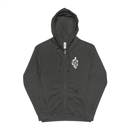 Floral Serpent Zip-Up Hoodie
