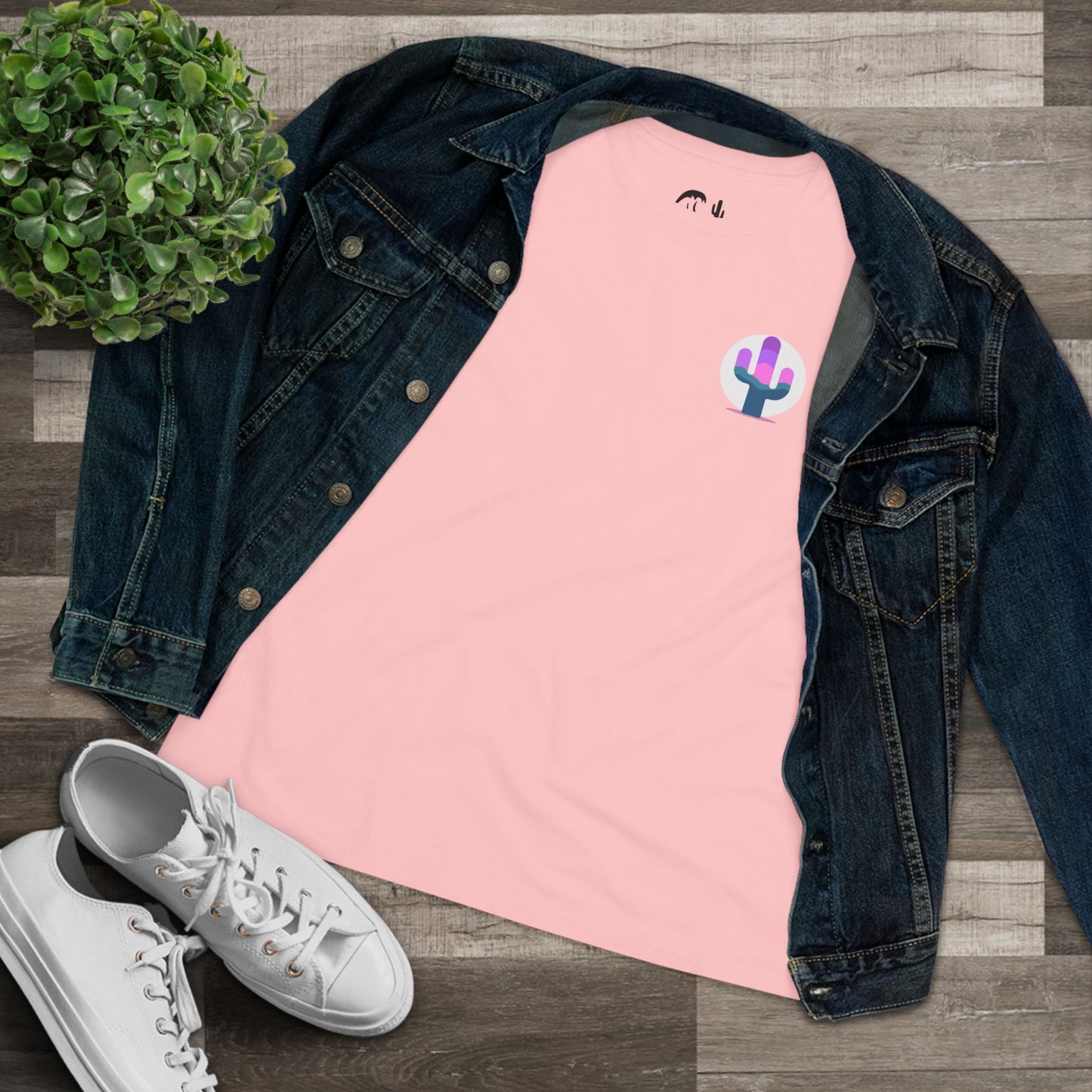 Sunset Cactus Logo- Women's Tee