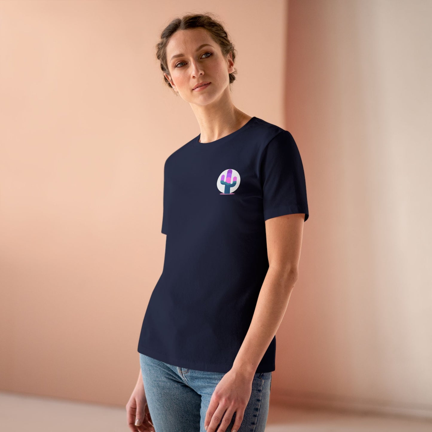 Sunset Cactus Logo- Women's Tee