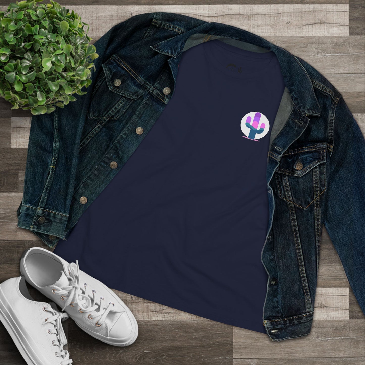 Sunset Cactus Logo- Women's Tee