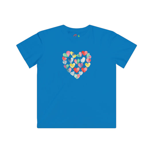 Kids Heart Watercolor T‑Shirt