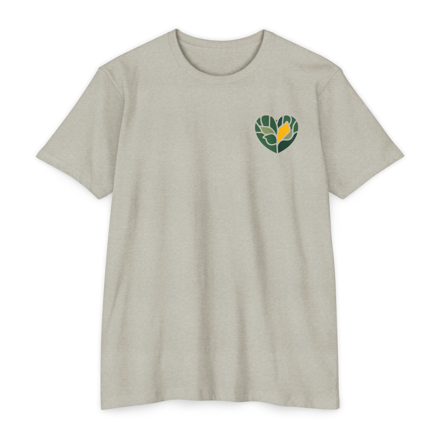 Leaf Heart Graphic T-Shirt — Nature-Inspired Botanical Tee
