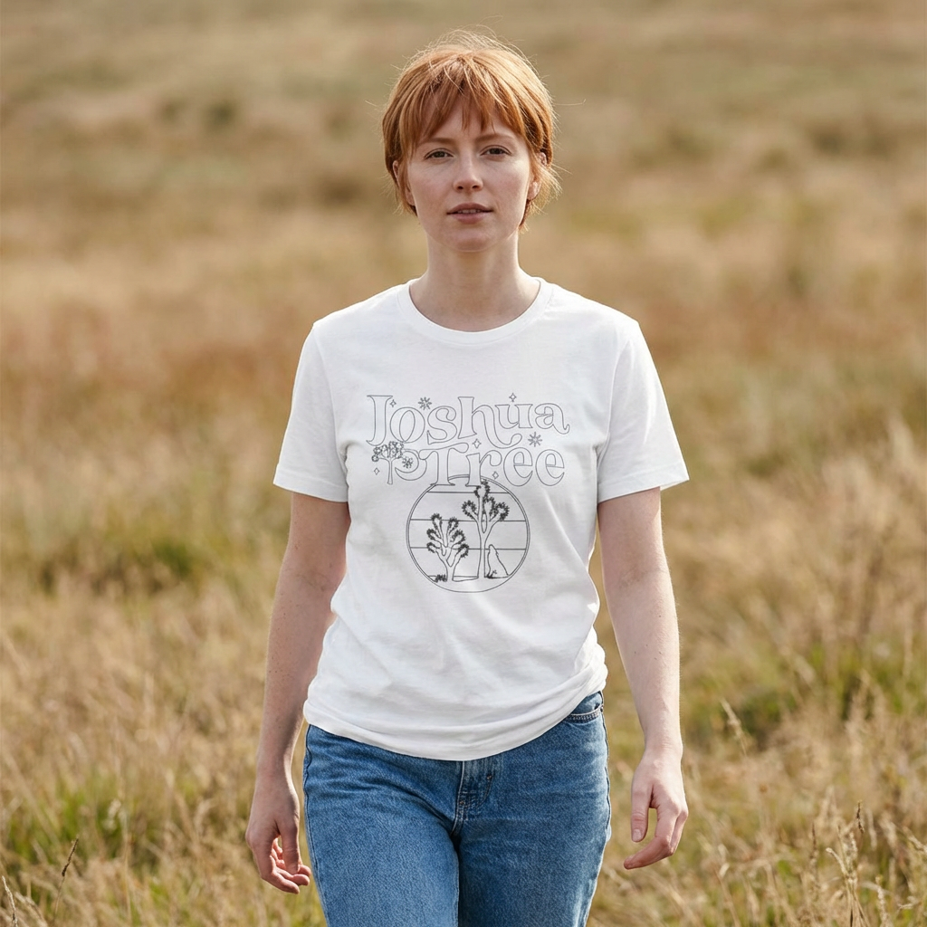 Joshua Tree Minimalist Line Art Tee