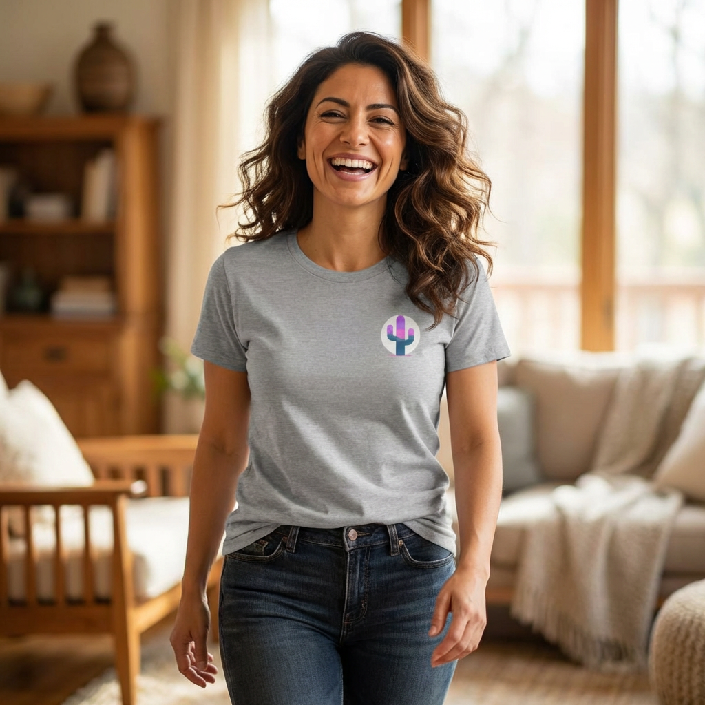 Sunset Cactus Logo- Women's Tee