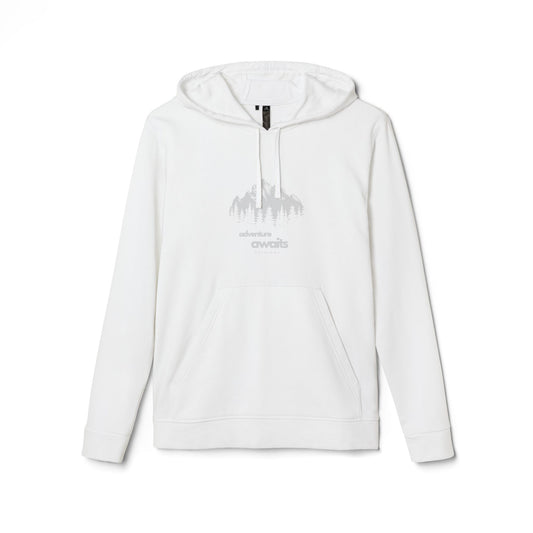 Adidas Fleece Hoodie – Minimalist Skyline Logo Pullover