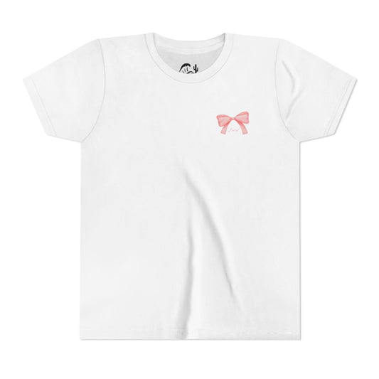 Pink Bow Graphic Youth Tee