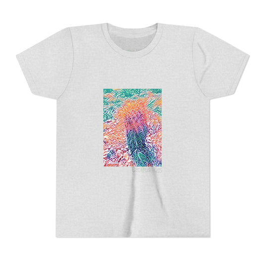 Colorful Dreamy Youth Tee, Artistic Tee for Kids, Summer Fashion, Birthday Gift, Unique Kidswear, Vibrant Short Sleeve Shirt