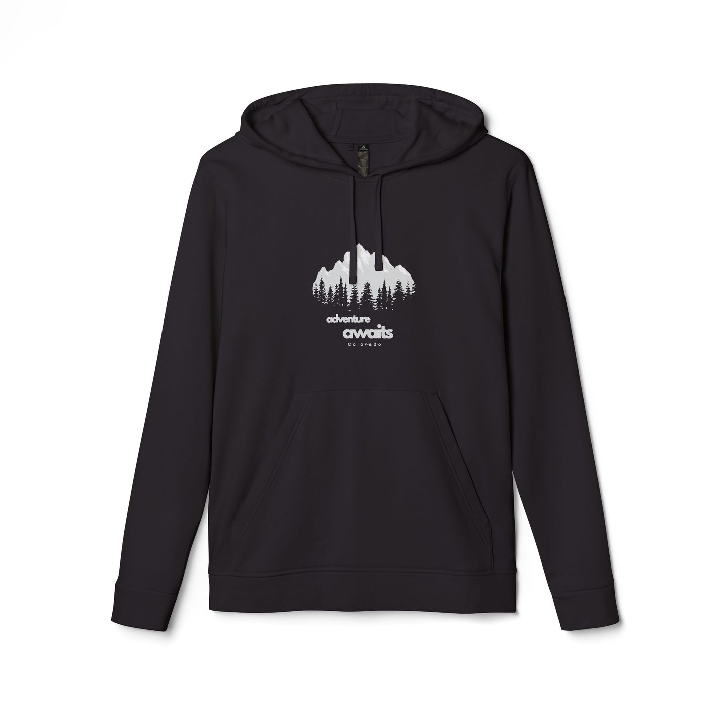 Adidas Fleece Hoodie – Minimalist Skyline Logo Pullover
