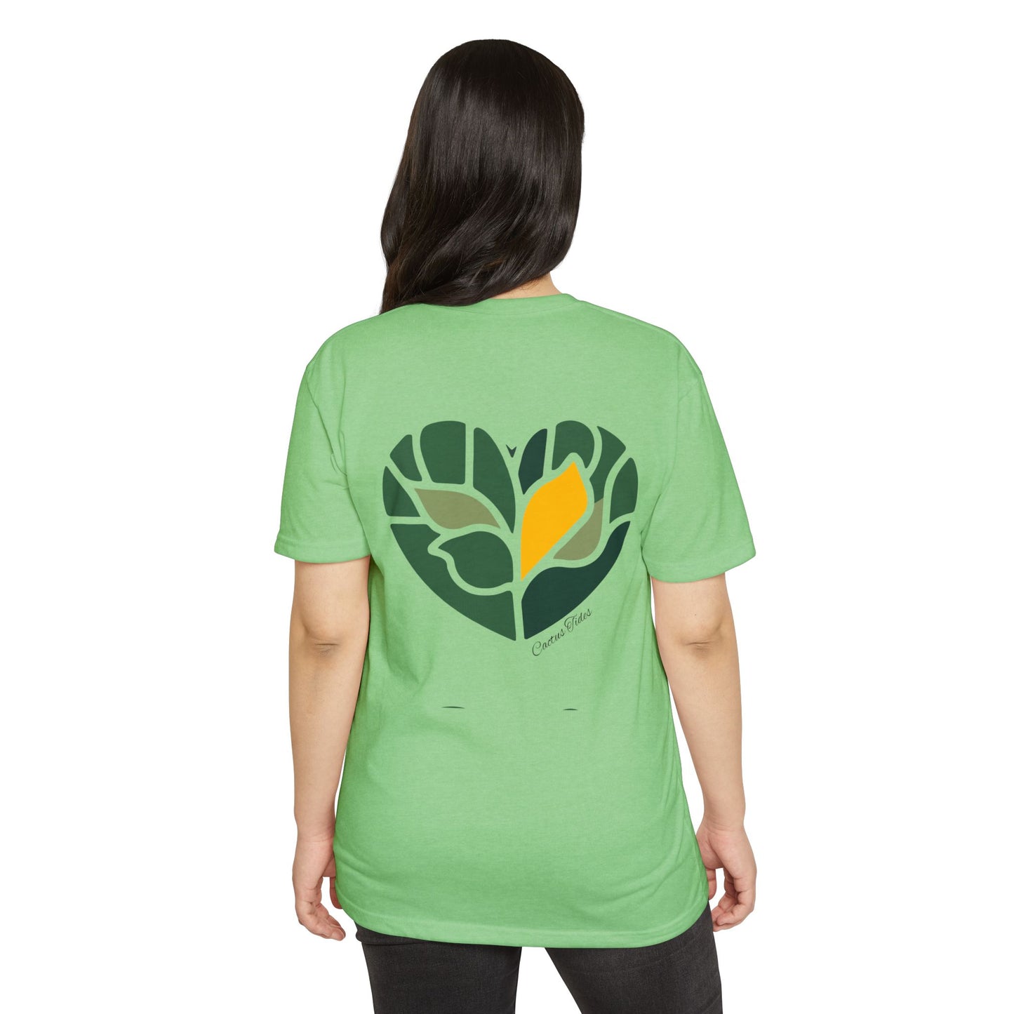 Leaf Heart Graphic T-Shirt — Nature-Inspired Botanical Tee