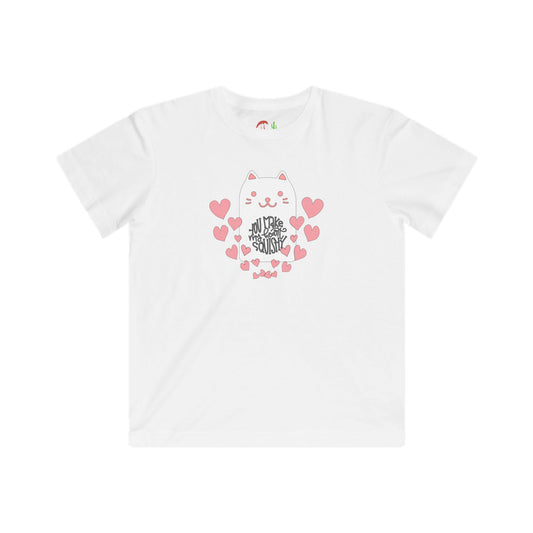 Kids Cute Cat Heart Design with "All You Need is Love"