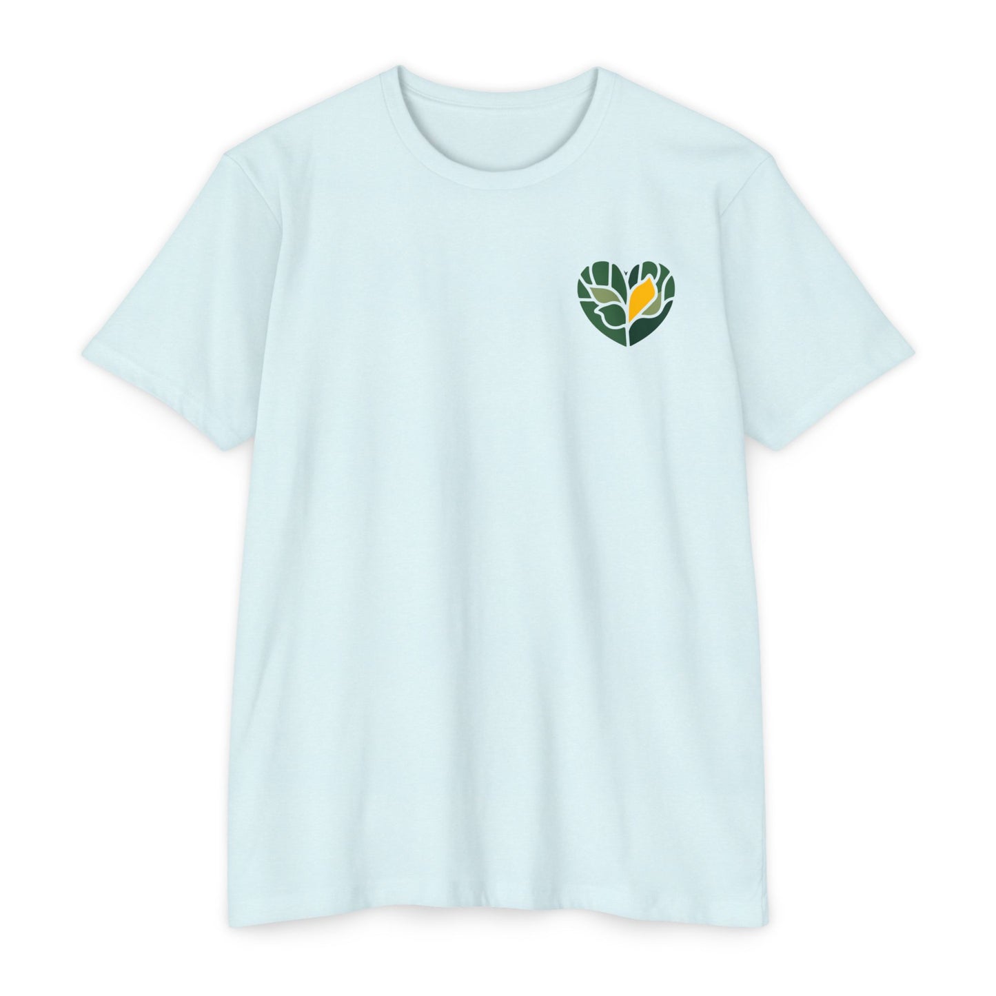 Leaf Heart Graphic T-Shirt — Nature-Inspired Botanical Tee