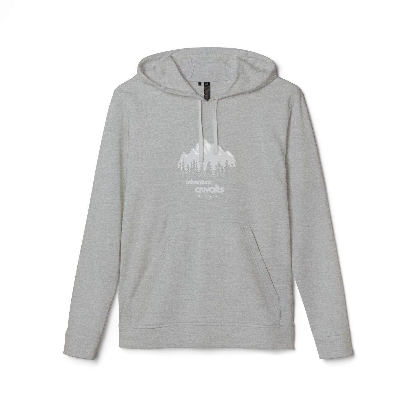 Adidas Fleece Hoodie – Minimalist Skyline Logo Pullover