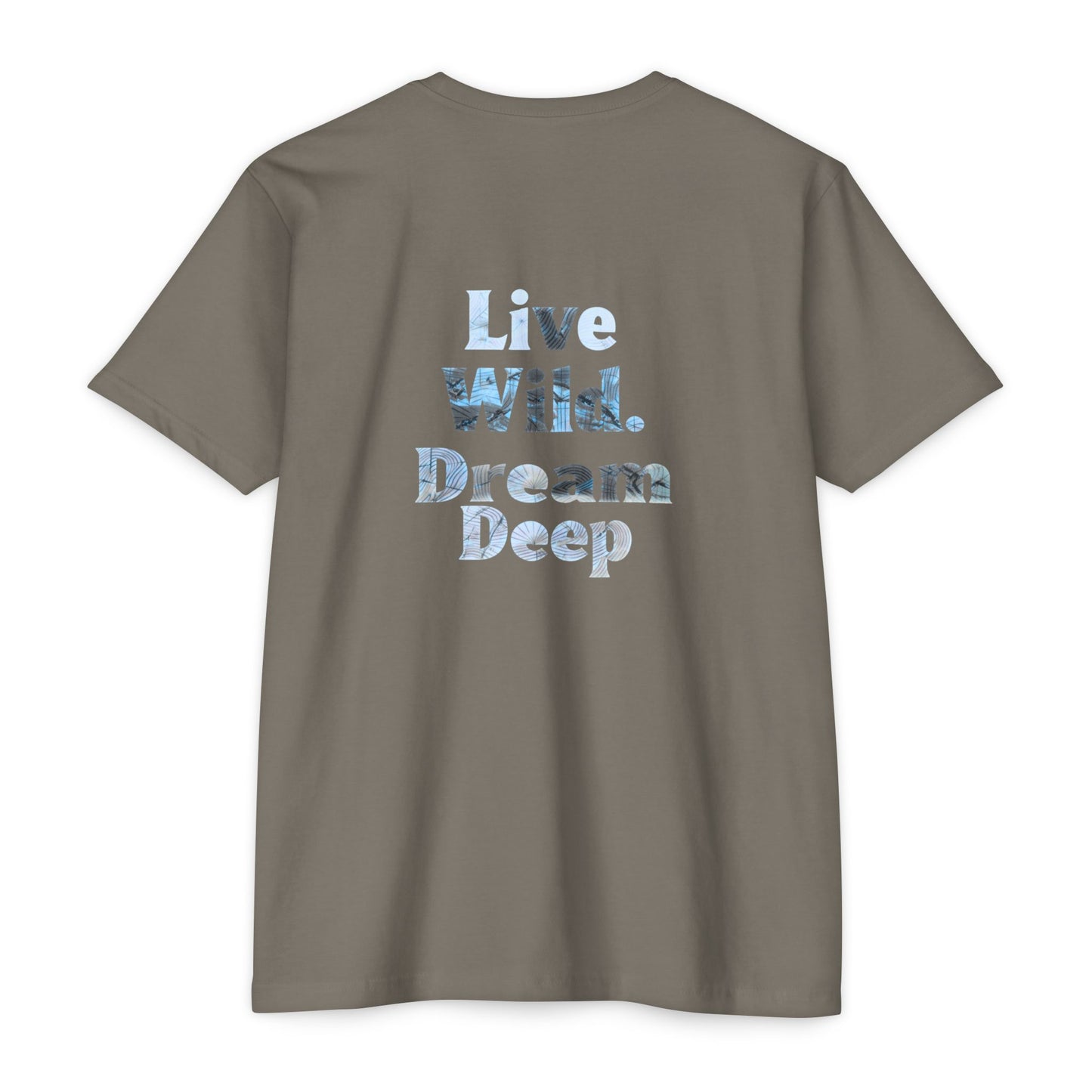 Shark Graphic T-Shirt — "Live Wild Dream Deep" Ocean Tee