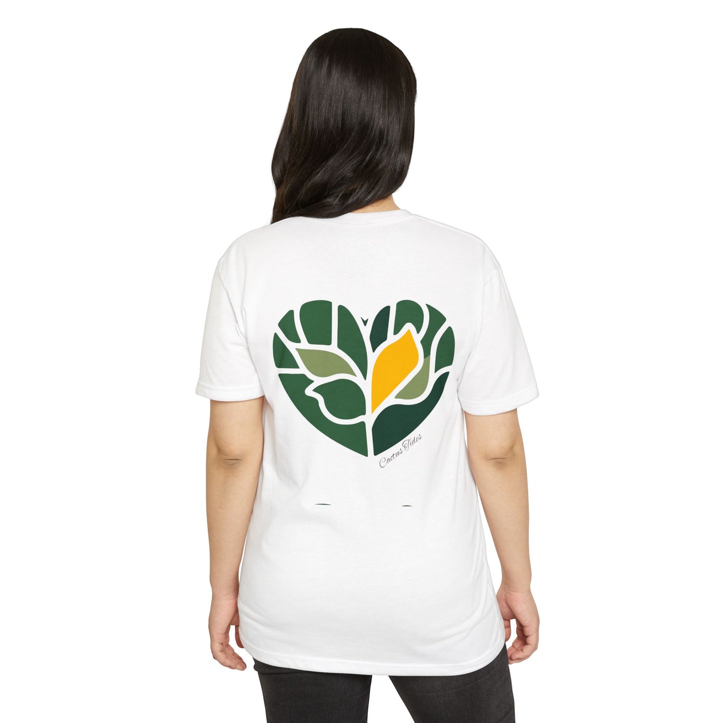 Leaf Heart Graphic T-Shirt — Nature-Inspired Botanical Tee