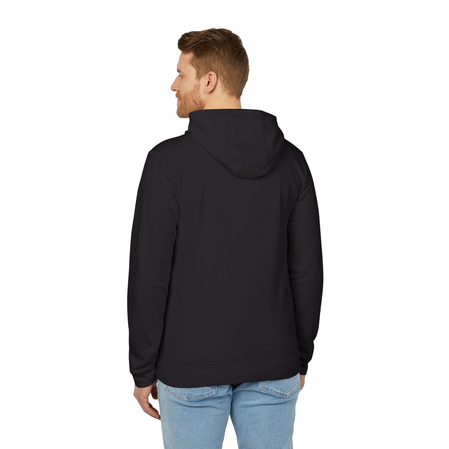 Adidas Fleece Hoodie – Minimalist Skyline Logo Pullover