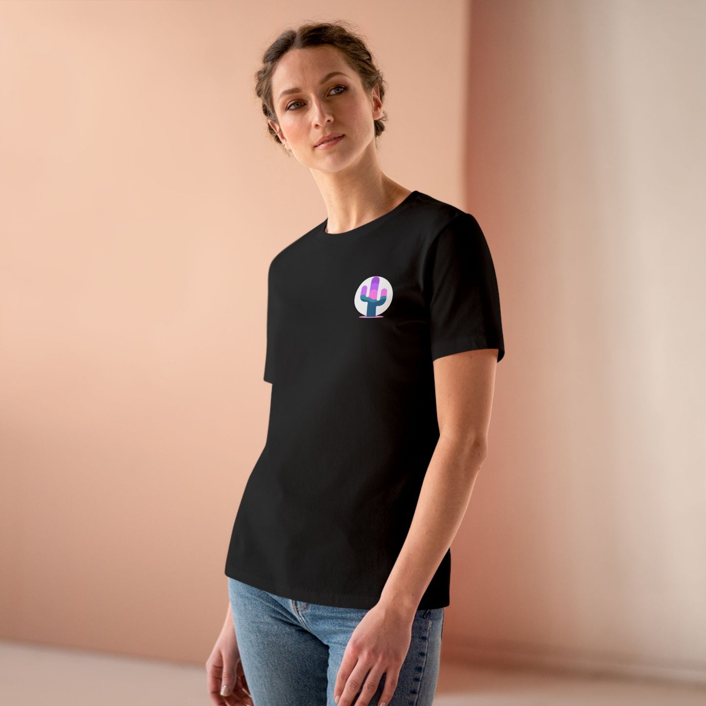 Sunset Cactus Logo- Women's Tee