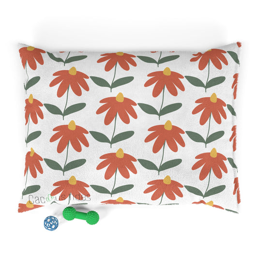 Floral Pet Bed - Cozy Dog Bed, Cat Bed, Pet Lounge, Indoor Pet Bed, Floral Print Dog Pillow, Summer Pet Accessory