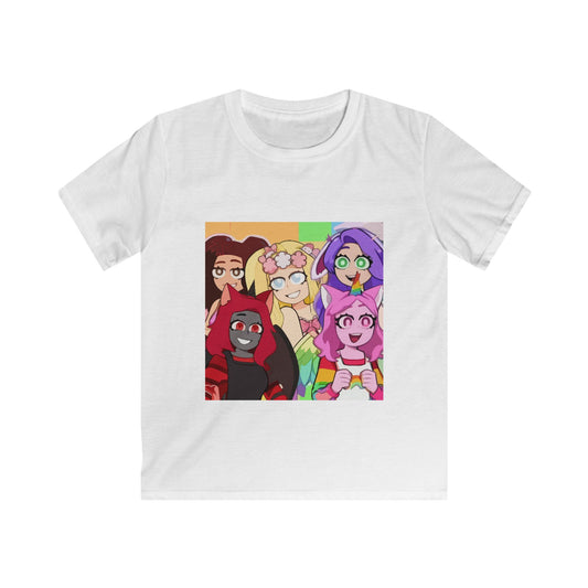 Colorful Cartoon Friends Kids Tee
